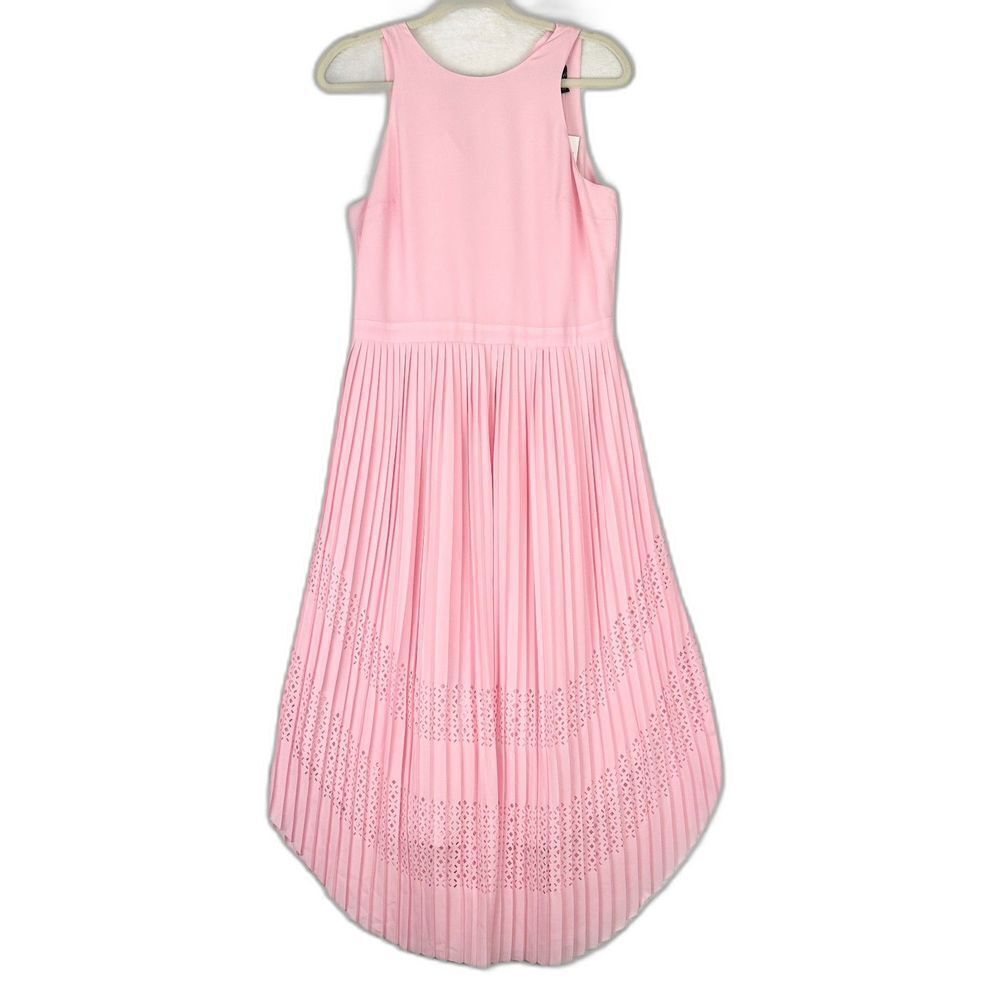 Banana Republic Pleated Laser Cut Midi Dress Size 6 NEW Pink Feminine Romantic